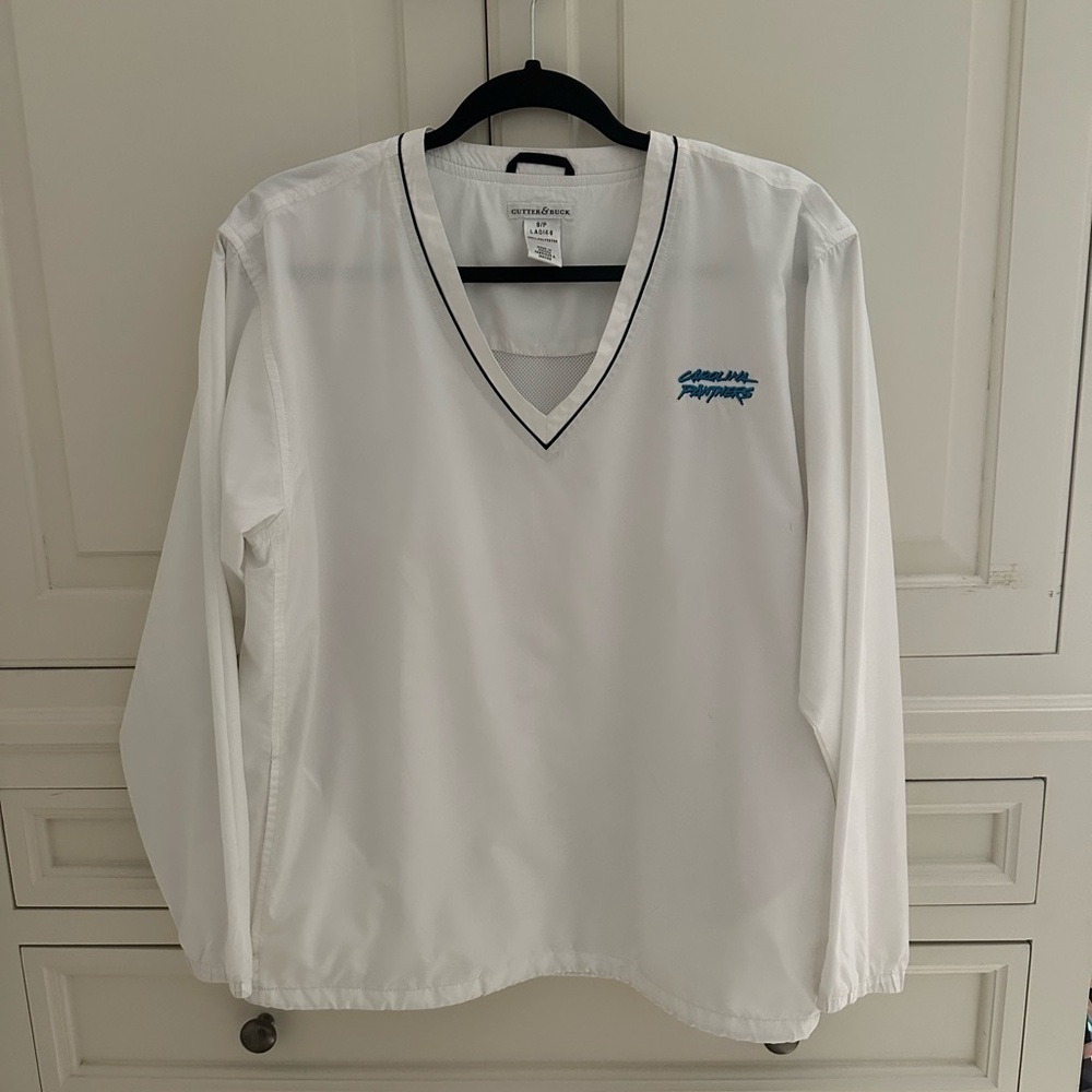Cutter & Buck White Ladies Panthers pullover jacket